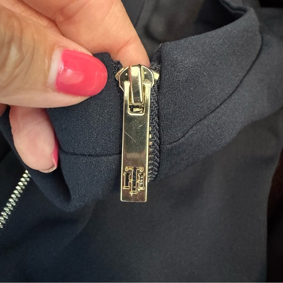 Tommy Hilfiger Navy Blue Sheath Mini Dress with Gold Buttons - Picture 7 of 11